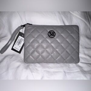 Badgley Mischka Grey Wristlet